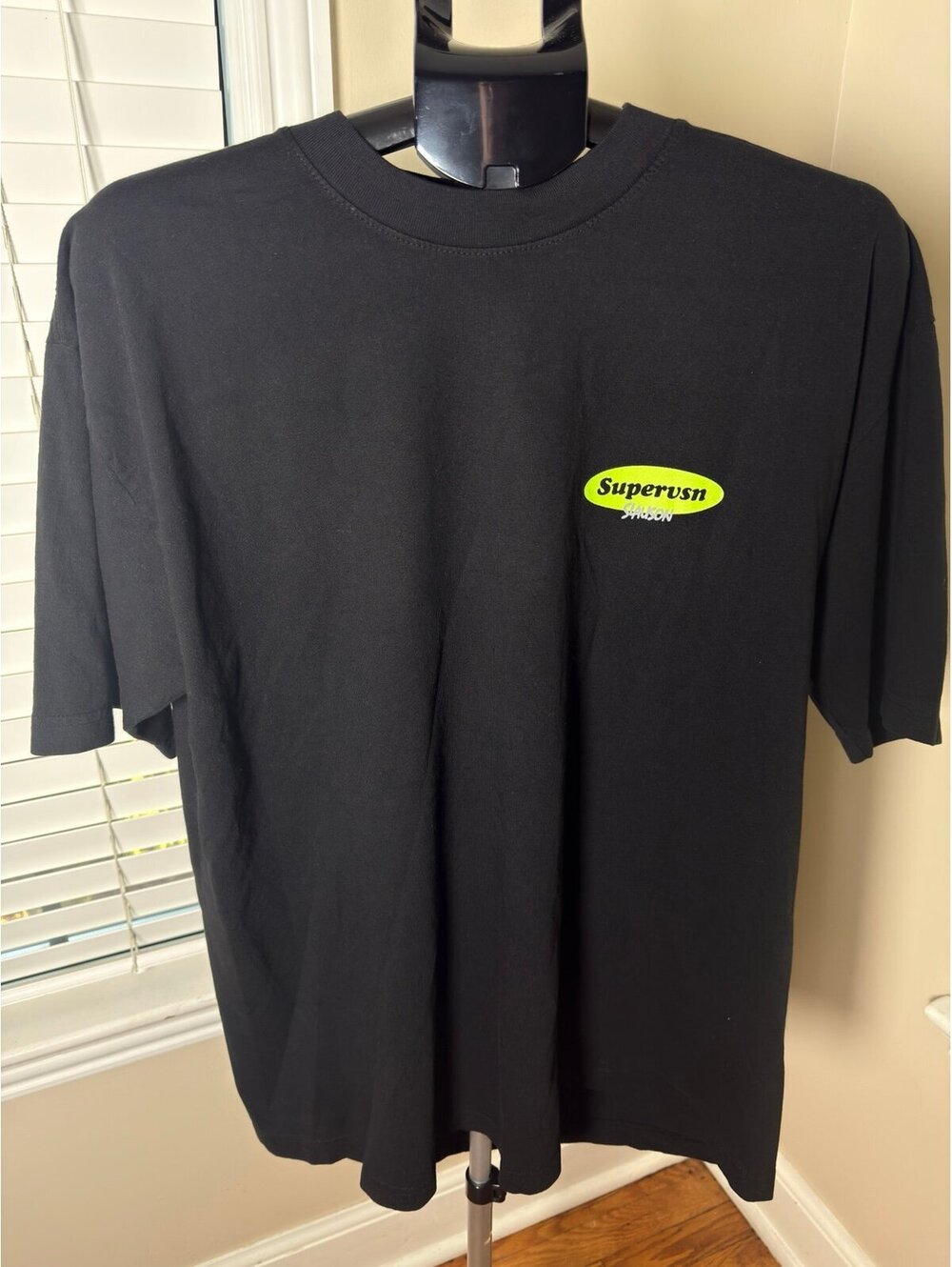 SUPERVSN x Sauson Superusn Graphic T Shirt Large Black Streetwear Oversized NWOT